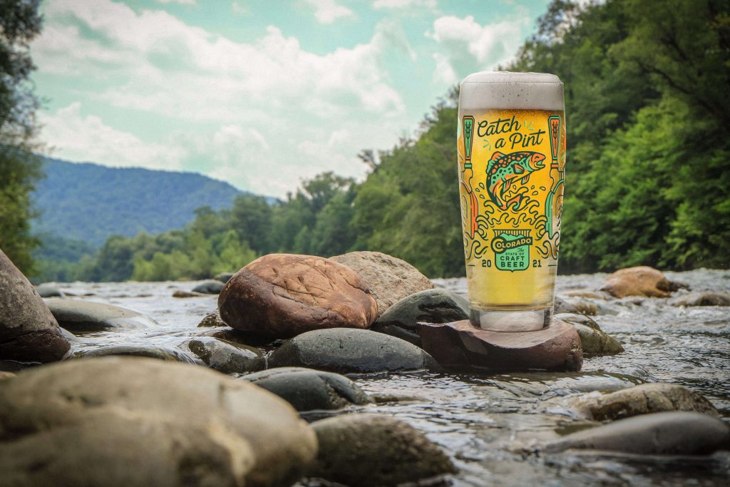 This year’s Colorado Pint Day glasses feature “Catch a Pint” theme
